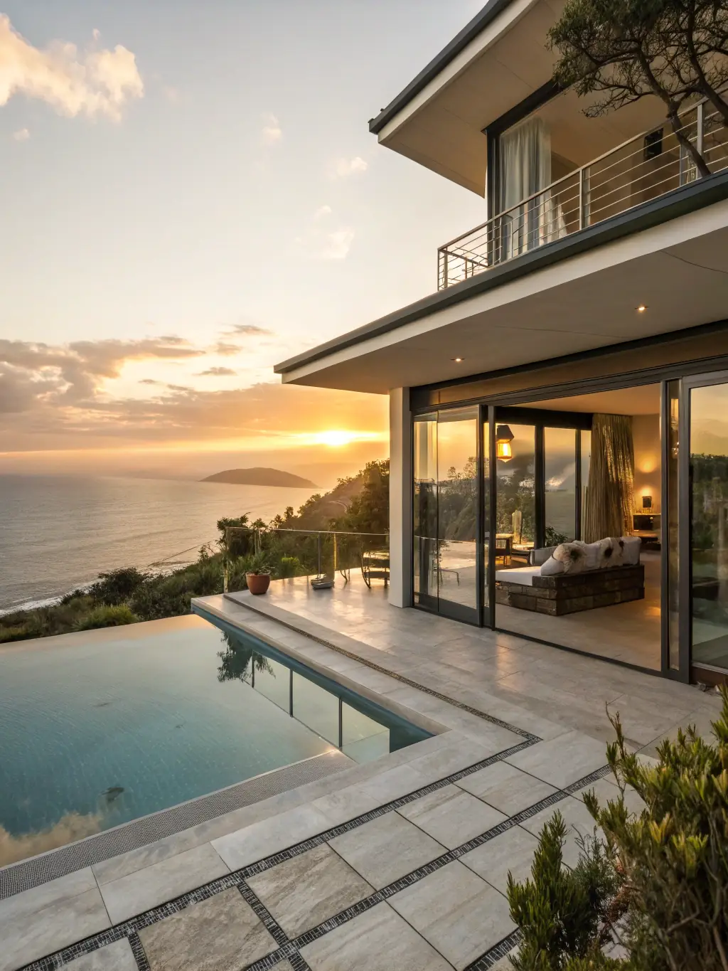 A beachfront villa in Essaouira, with direct access to the beach, modern design, and stunning ocean views, capturing the essence of coastal luxury.