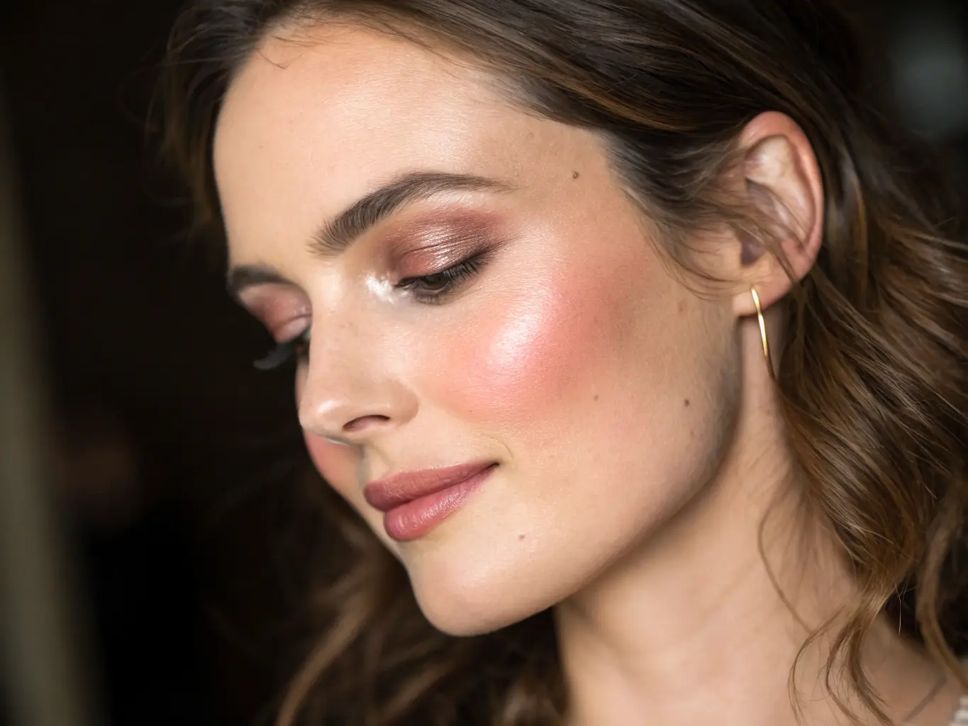 A close-up shot of a woman's radiant skin after a spa treatment, emphasizing the visible results and the rejuvenating effects of the ritual.